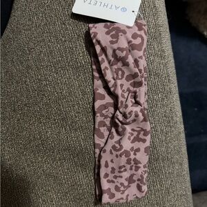Athleta Mauve Patterned Knotted Headband